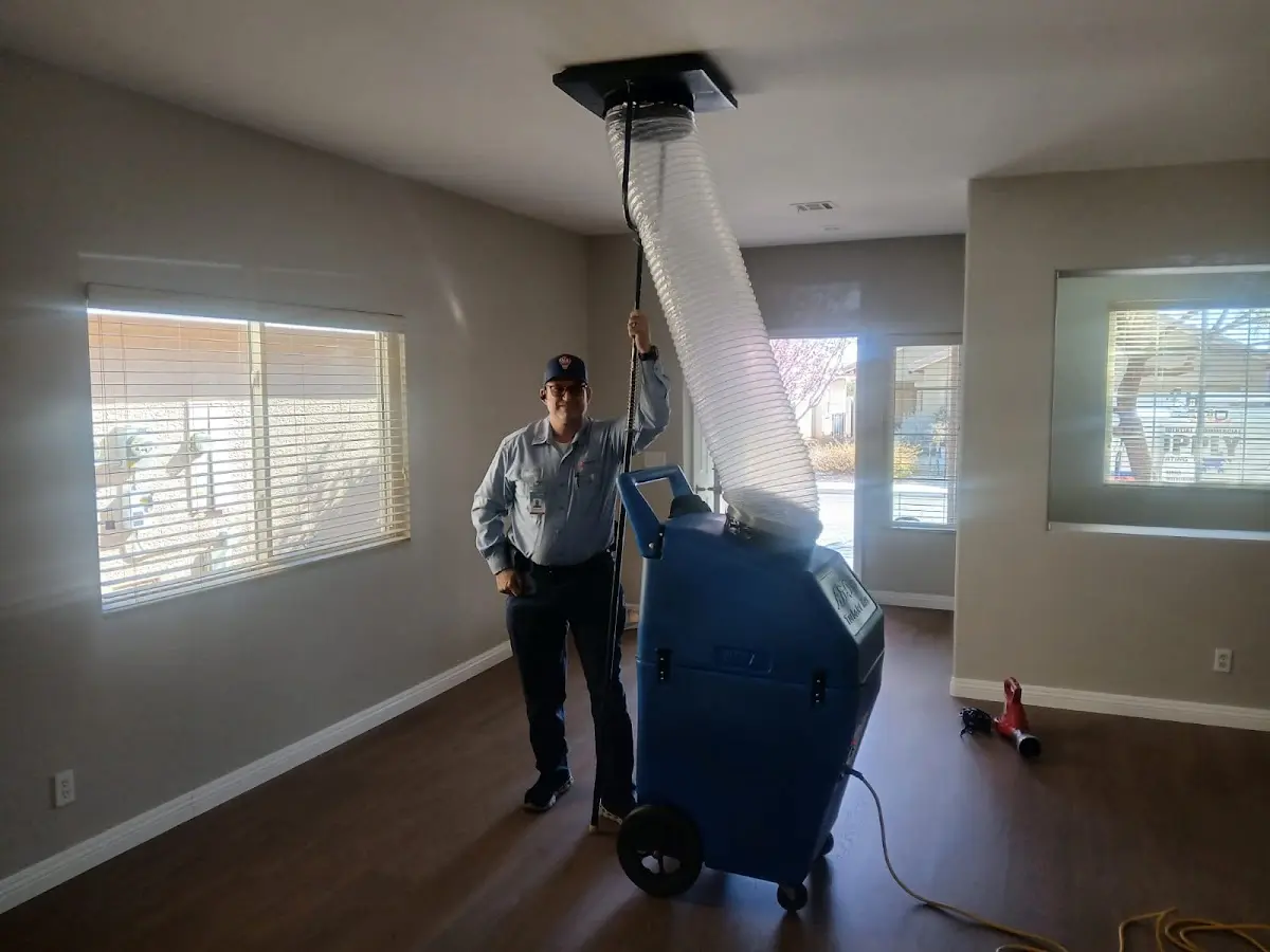 Professional Dryer Vent Cleaning work inside a Anaheim home